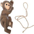 Resin Hanging Monkey Statue with Jute Rope | Garden Figurine Garden Figurine Richie's