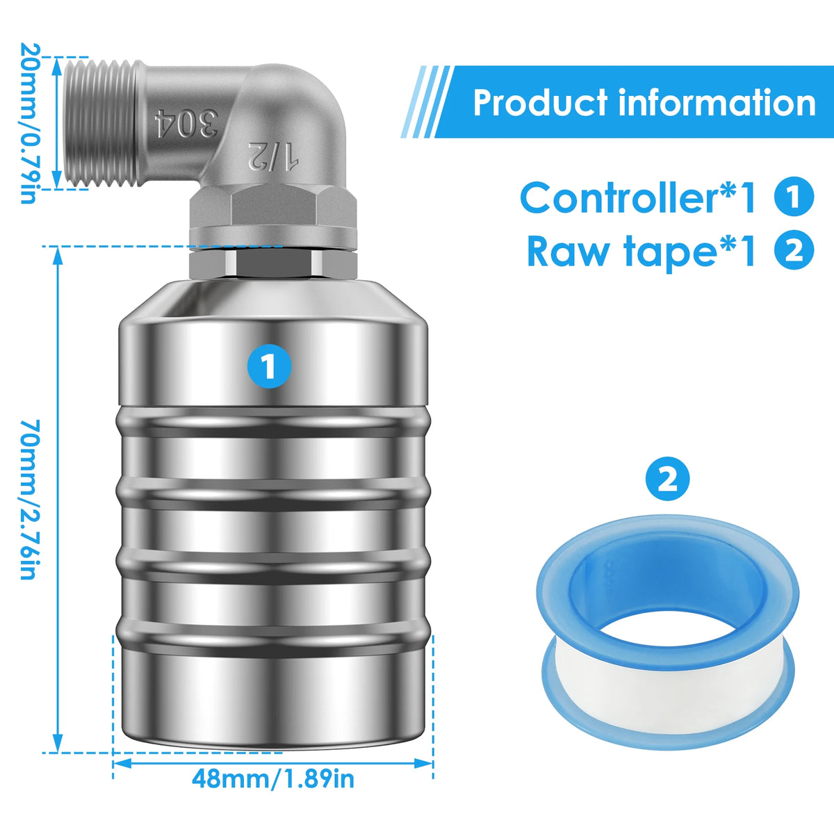 304 Stainless Steel Float Valve – Automatic Water Level Control Float Valve Richie's