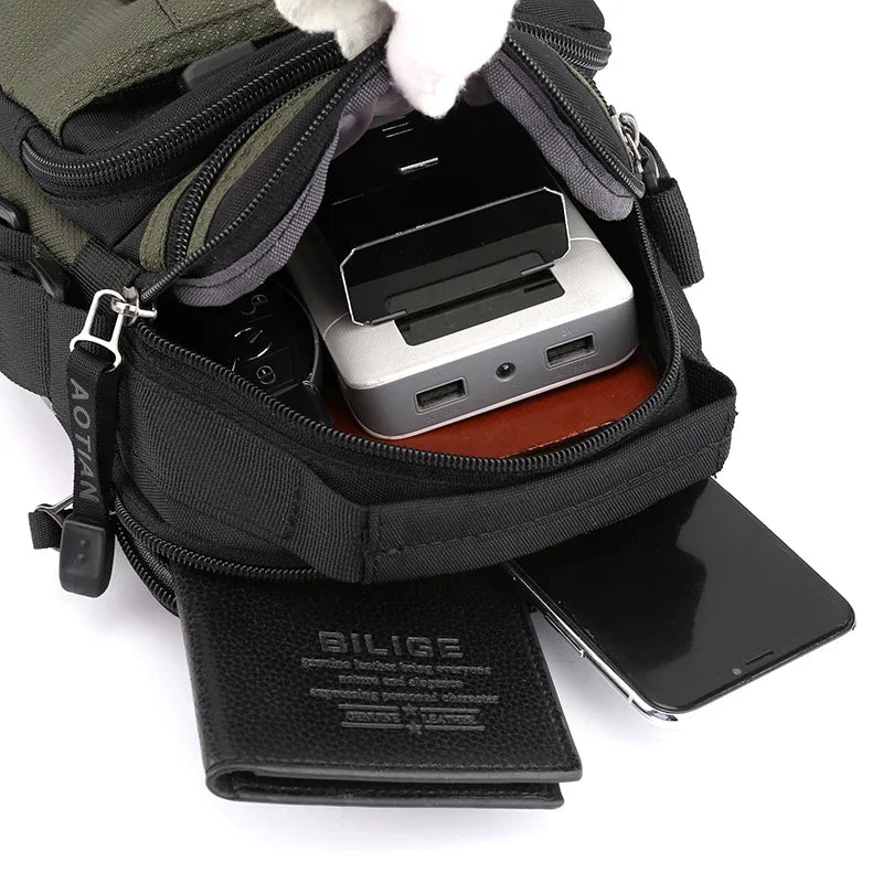 Men's Nylon Messenger Bag Lightweight Crossbody Shoulder Bag Messenger Bag Richie's