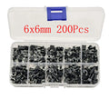 200Pcs 6x6mm Tact Switch Kit – 10 Heights, 4-Pin PCB Momentary Tactile Switch Kit Richie's Default Title