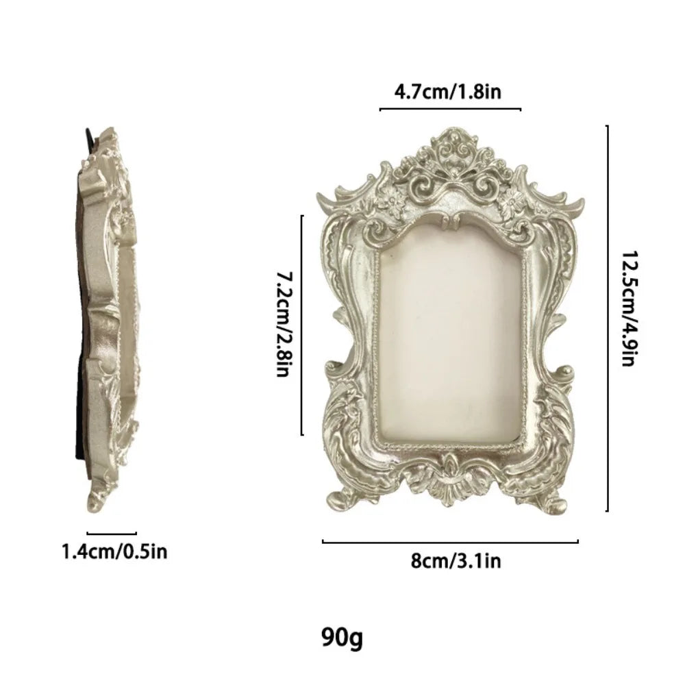 Victorian Vintage Resin Gold Picture Frame – Ornate Antique Style Decorative Picture Frame Richie's Style3-Silver
