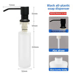 Kitchen Sink Soap Dispenser with Extension Tube Press Pump Soap Dispenser Richie's Black plastic