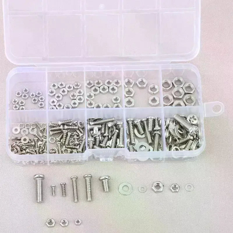 320Pcs M2–M5 Screws Bolts Nuts Washers Hardware Assortment Kit Hardware Fastener Kit Richie's
