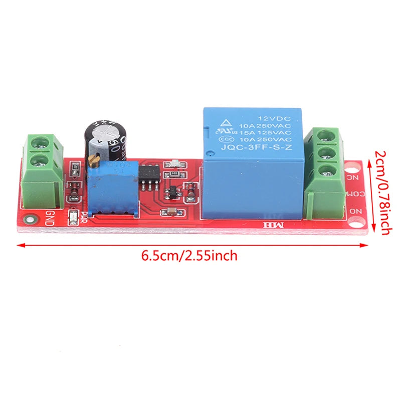 NE555 DC 12V Delay Relay Timer Switch Adjustable Module Delay Relay Module Richie's