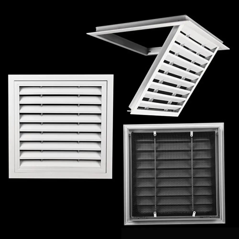 Aluminum Square Air Vent Grille with Mesh – White, 6 Sizes Air Vent Grille Richie's