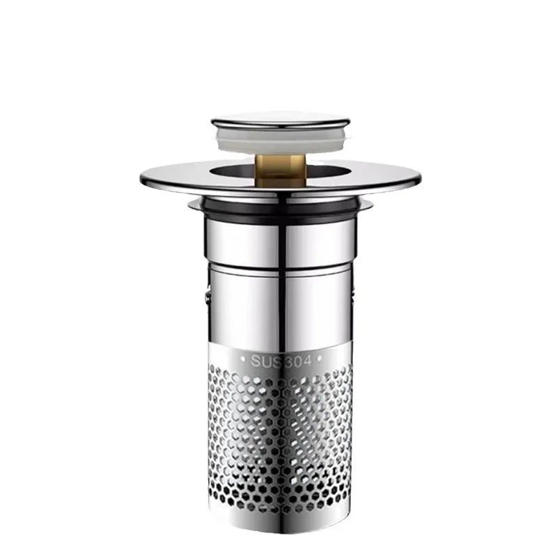 Stainless Steel Pop-Up Floor Drain Filter & Hair Catcher Drain Filter Stopper Richie's