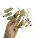 Gold Umrah Hajj Mubarak Acrylic Cake Topper – Party Decor Cake Topper Richie's
