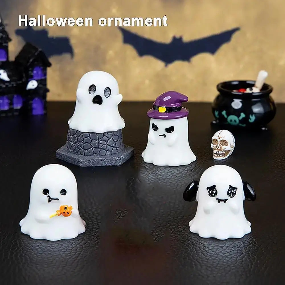 Halloween Miniature Pumpkin Ghost Figurine Desk Ornament Decor Halloween Figurine Richie's