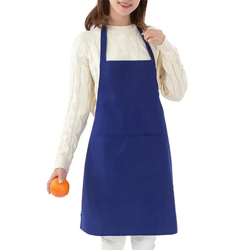 Waterproof Apron for Women & Men – Chef, BBQ & Salon Use Kitchen Work Apron Richie's royal blue One Size