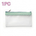 Zippered Money Pouch PVC Cash Bag for Coins, Bills & Office Zippered Money Pouch Richie's Green 1pc