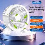 Mini USB Desktop Fan – Quiet Portable Cooling for Office & Dorm USB Desktop Fan Richie's White
