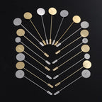 10pcs Cabochon Tray Cameo Brooch Pins Gold Silver DIY Craft Set Brooch Pin Set Richie's