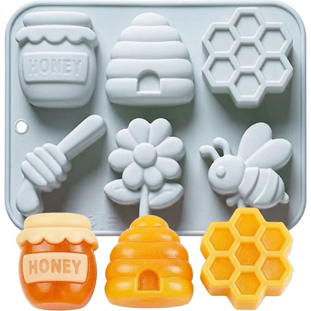Bee Theme Silicone Baking Mold – 6 Cavity Non-Stick Chocolate Silicone Baking Mold Richie's