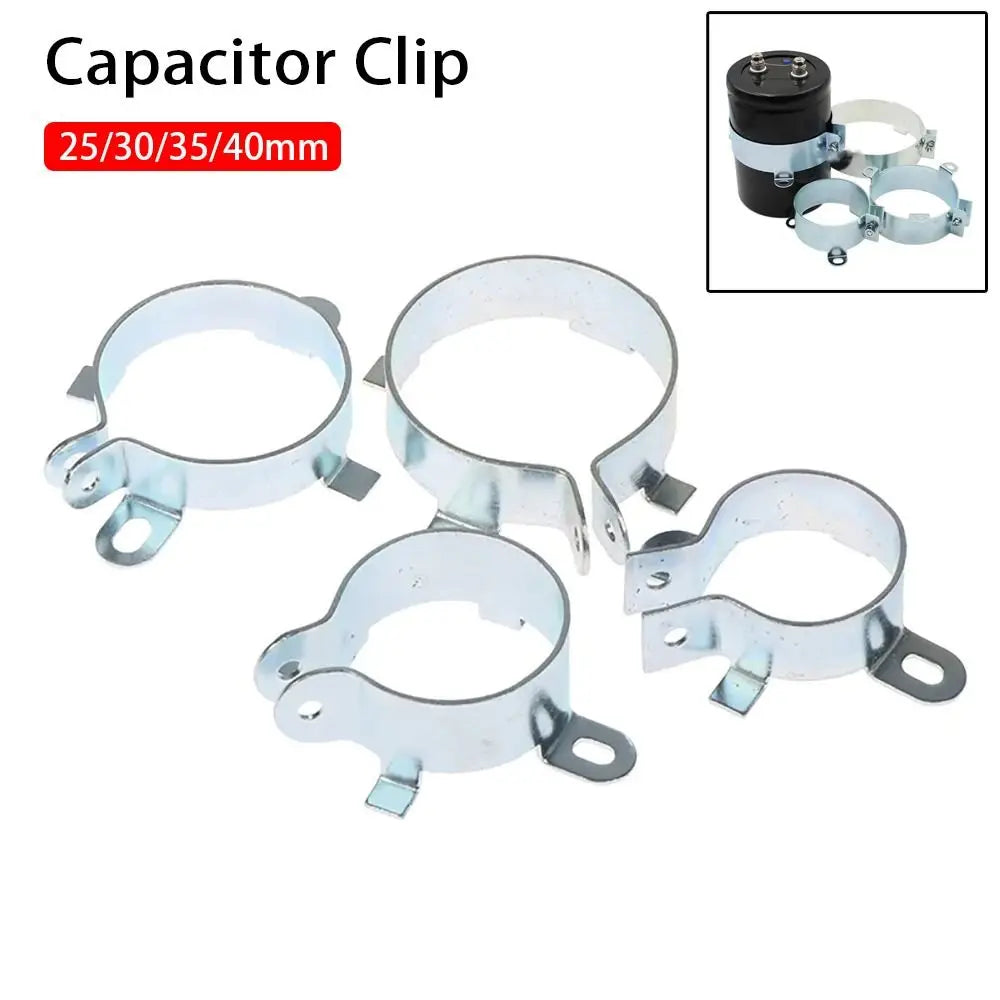 Tin-Plated Capacitor Clip Mounting Bracket 25–40mm Steel Capacitor Mounting Clip Richie's
