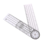 8-Inch PVC Goniometer Multi-Ruler 360° Rotatable Angle Tool Goniometer Ruler Richie's