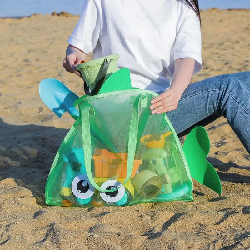 Large Mesh Beach Toy Bag – Portable Pool & Outdoor Organizer Mesh Storage Bag Richie's