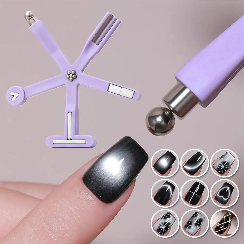 8-in-1 Cat Eye Nail Magnet Tool | Starfish Gel Polish Stick Nail Art Magnet Richie's