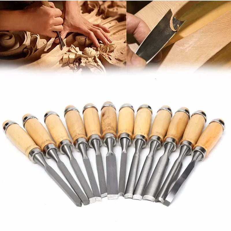 12-Piece Wood Carving Chisel Set – Professional Woodworking Gouges Wood Carving Chisel Set Richie's