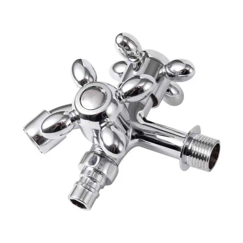 1/2" Dual Control 2-Outlet Wall Faucet – Garden & Bathroom Dual Outlet Faucet Richie's Default Title