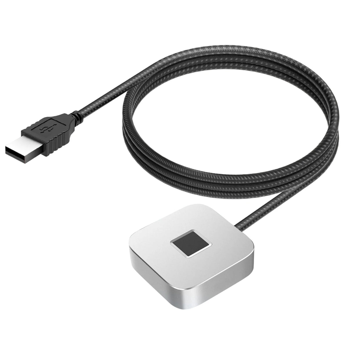 USB Fingerprint Reader 5ft Cable – Windows Hello 10/11 USB Fingerprint Scanner Richie's Silver
