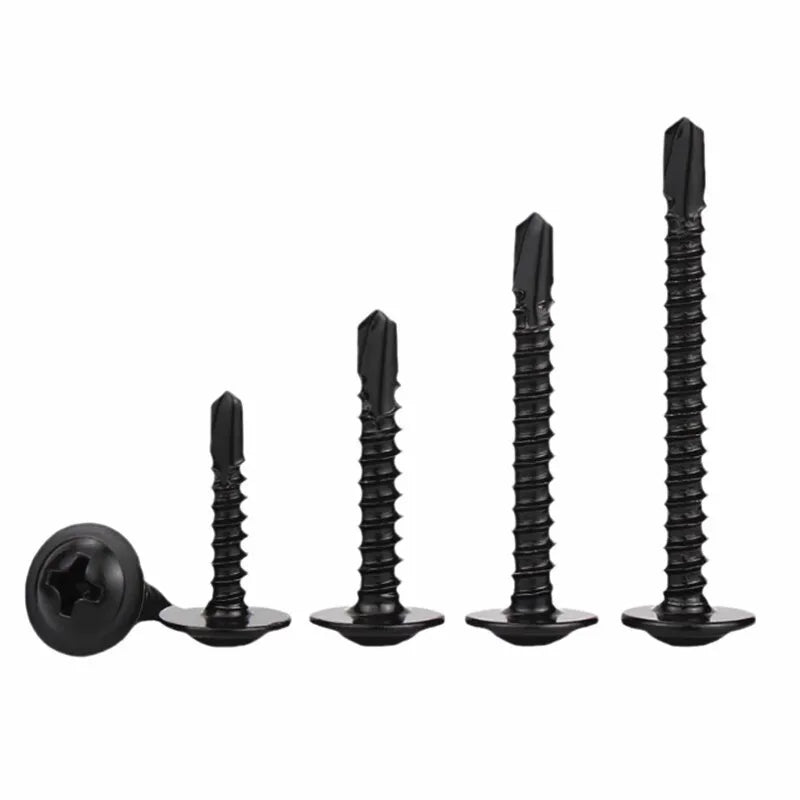 M4.2 M4.8 Black 410 Stainless Steel Self-Tapping Washer Screws Self-Tapping Screws Richie's 30pcs M4.2 38mm