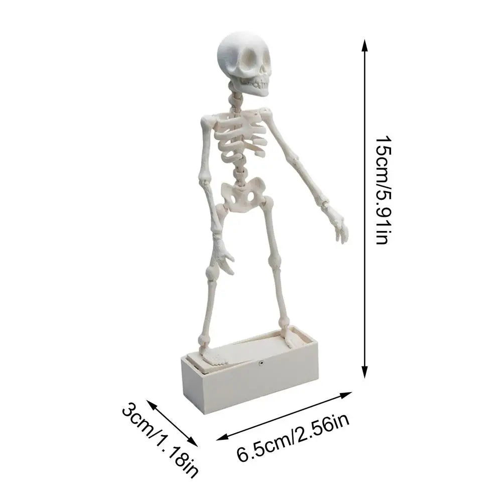 Dancing Skeleton Aquarium Bubbler Decoration with Air Hose Aquarium Bubbler Ornament Richie's White