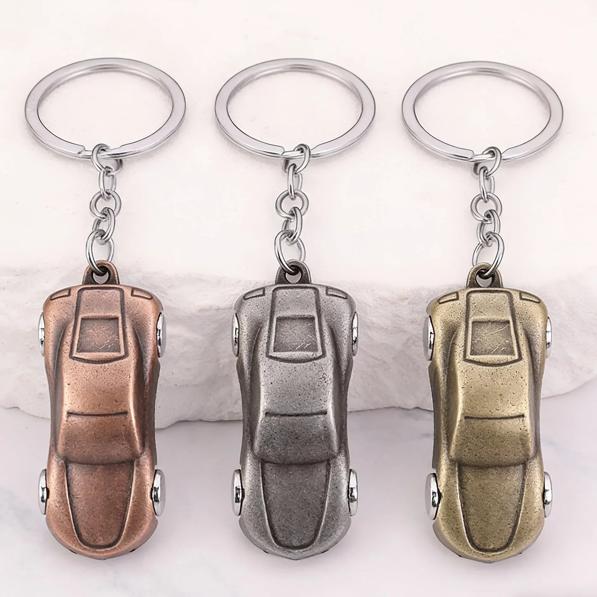 Retro Racing Car Keychain – Zinc Alloy Metal Key Ring Fob Car Keychain Richie's