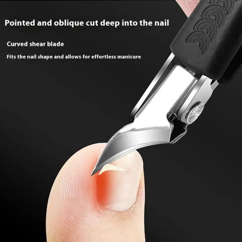 Anti-Splash Slanted Nail Clipper – Stainless Steel Toenail Tool Nail Clipper Richie's
