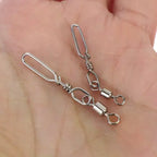 10Pcs Stainless Steel Fishing Quick Snap Speed Swivel & Guide Rings Fishing Swivel Snap Richie's