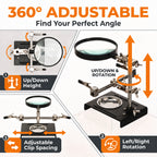 3X Magnifier Soldering Helping Hands Stand – Electronics & Jewelry Soldering Helping Hands Richie's
