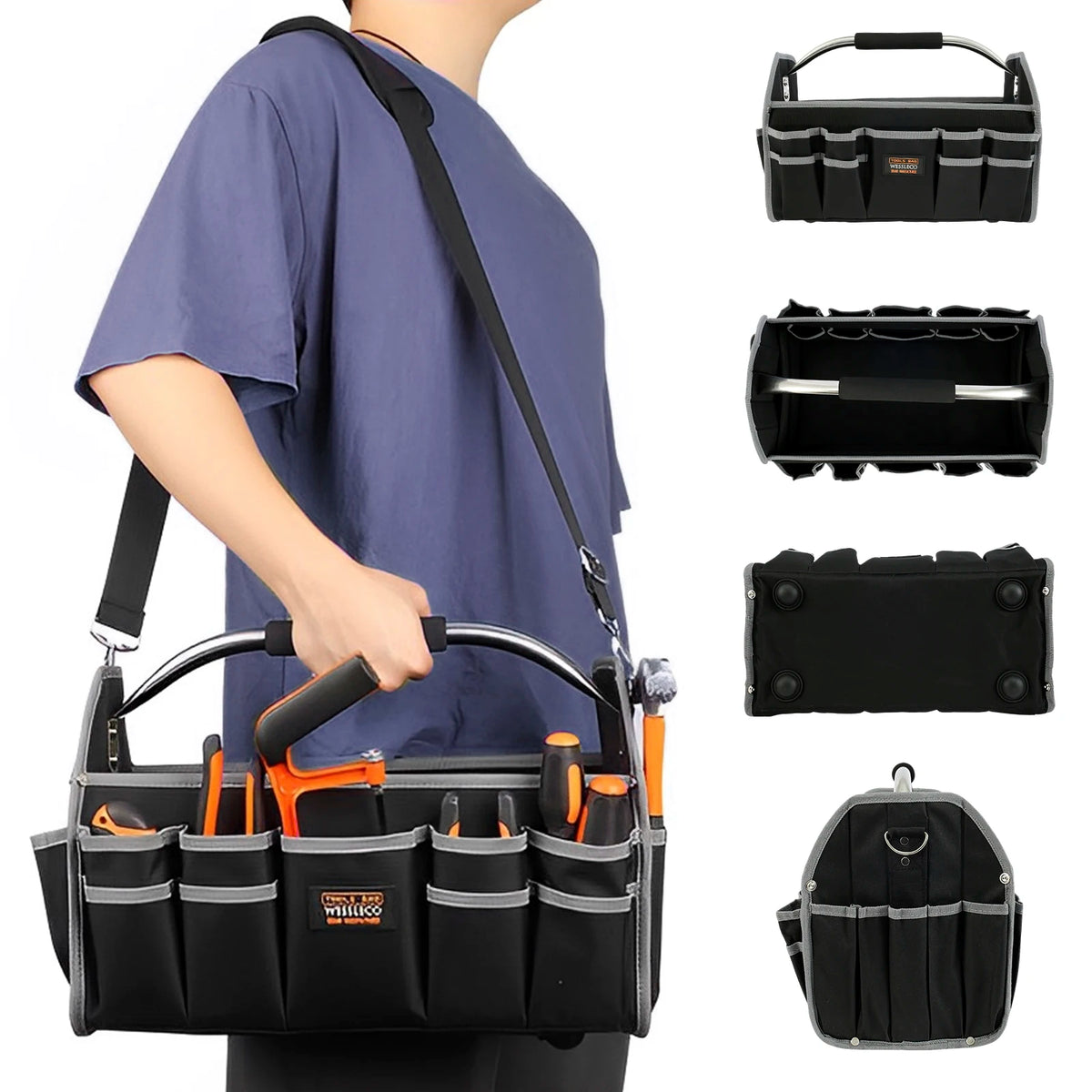 Willkey 16–18 Inch Waterproof Tool Bag | 1680D Oxford Organizer Tool Storage Bag Richie's