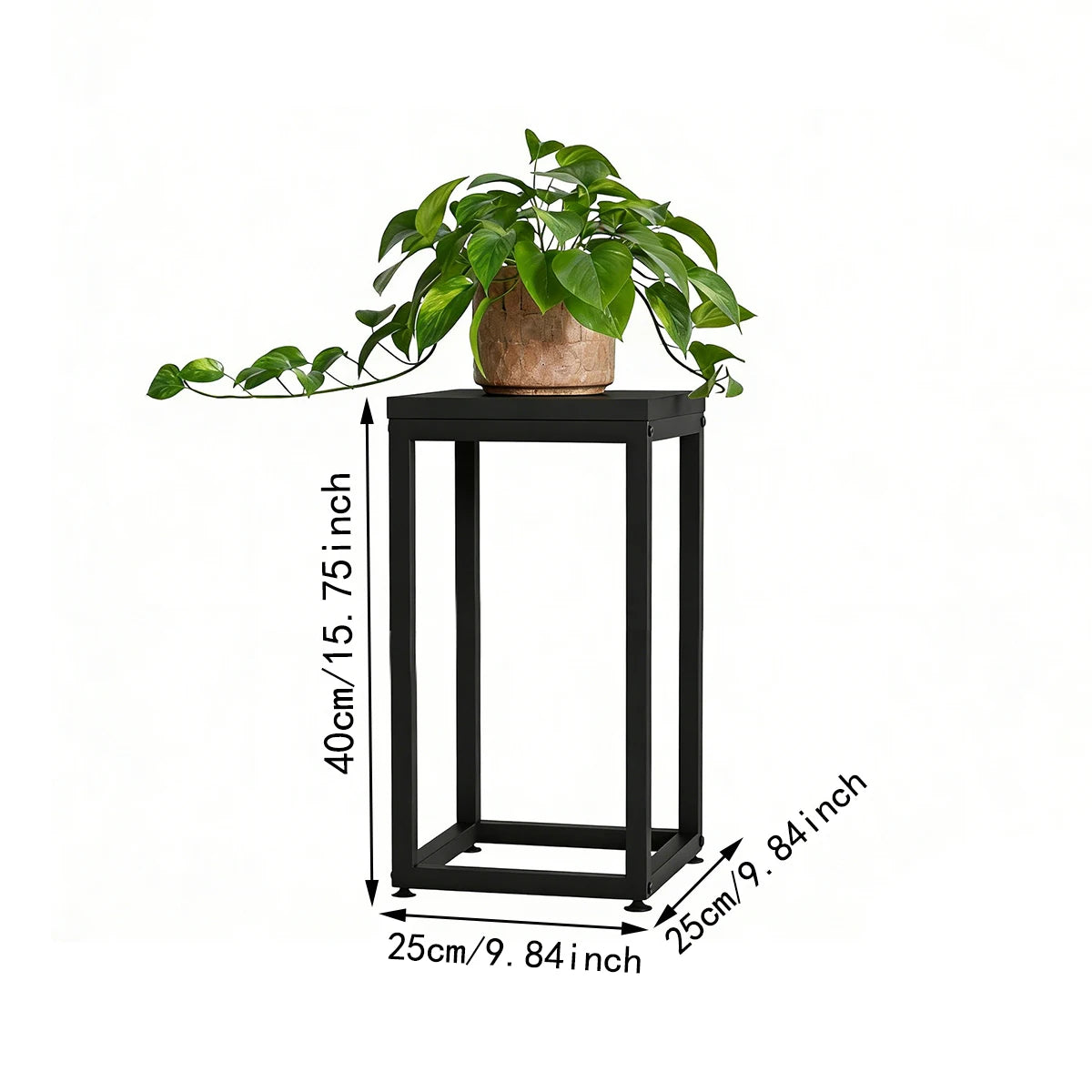 Metal Plant Stand 40cm Square Pedestal – Heavy Duty Indoor Plant Stand Richie's