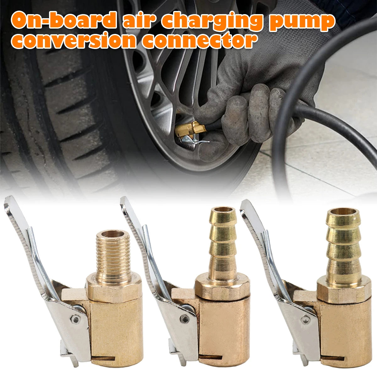 Brass Tire Inflator Valve Adapter 6mm/8mm Air Compressor Chuck Tire Inflator Adapter Richie's