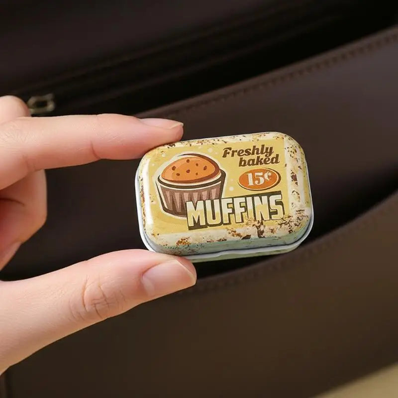 Small Iron Tin Box Flip Cover – Compact Portable Organizer Metal Tin Box Richie's