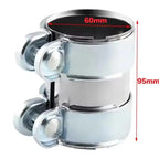 Adjustable Exhaust Clamp 45–65mm Steel Pipe Connector Sleeve Exhaust Clamp Richie's 60mm