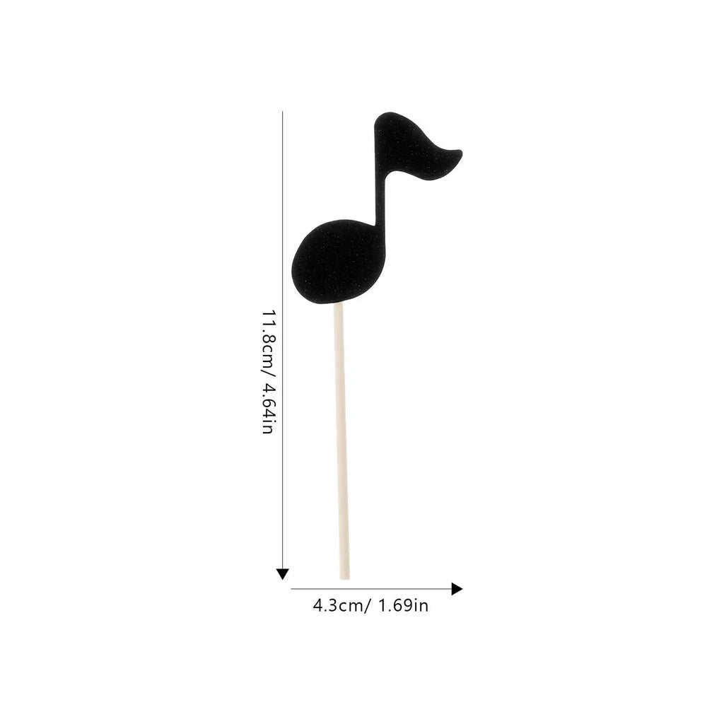 18Pcs Glitter Music Note Cake Toppers – Gold Silver Black Cake Toppers Richie's