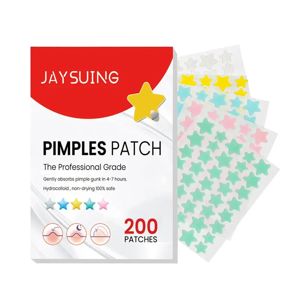 40pcs Star-Shaped Hydrocolloid Pimple Patches – Colorful Cover Pimple Patches Richie's 200pcs