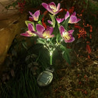 Solar LED Orchid Ground Light – Garden Lawn Decoration Lamp Solar Garden Light Richie's Purple