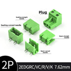 5.08mm 7.62mm PCB Terminal Block 2EDG Male Female Connector Set PCB Terminal Block Richie's