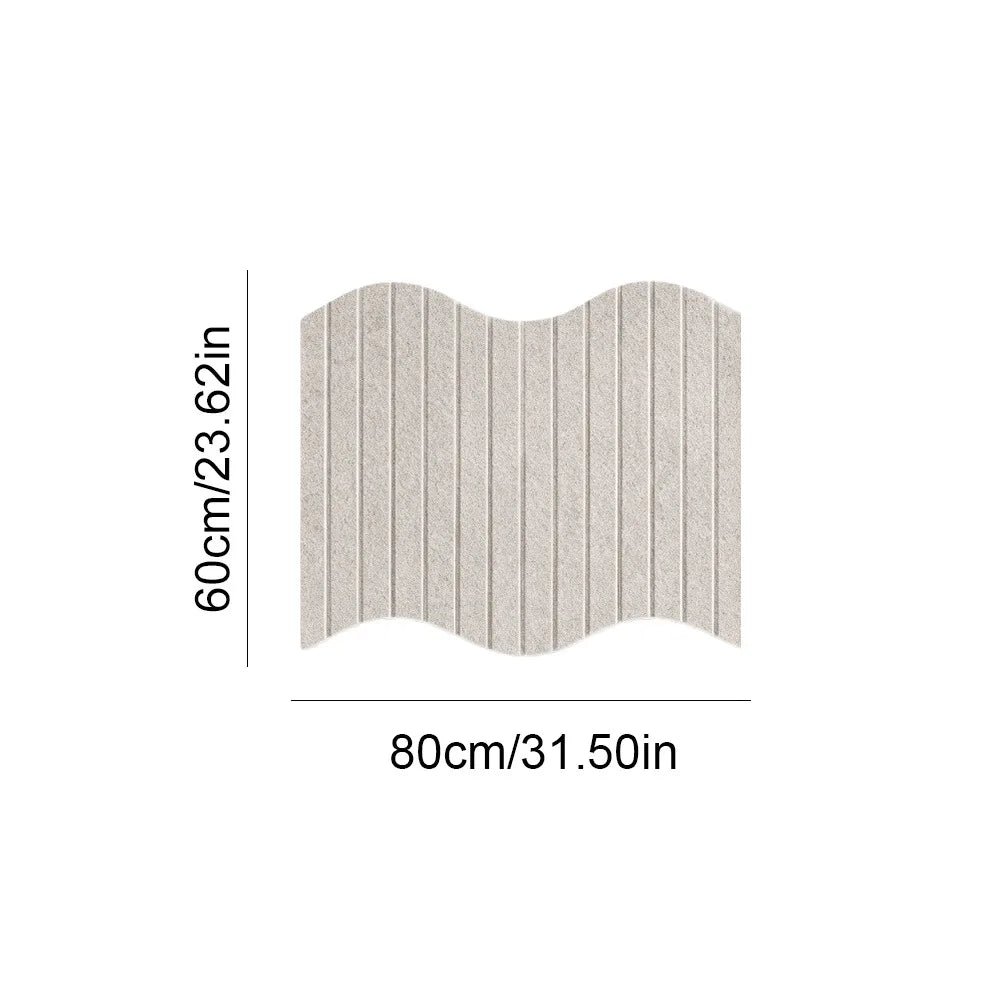 Wave Edge Felt Wall Panel – Ribbed Pin Board Display Board Felt Wall Panel Richie's 3-60x80cm