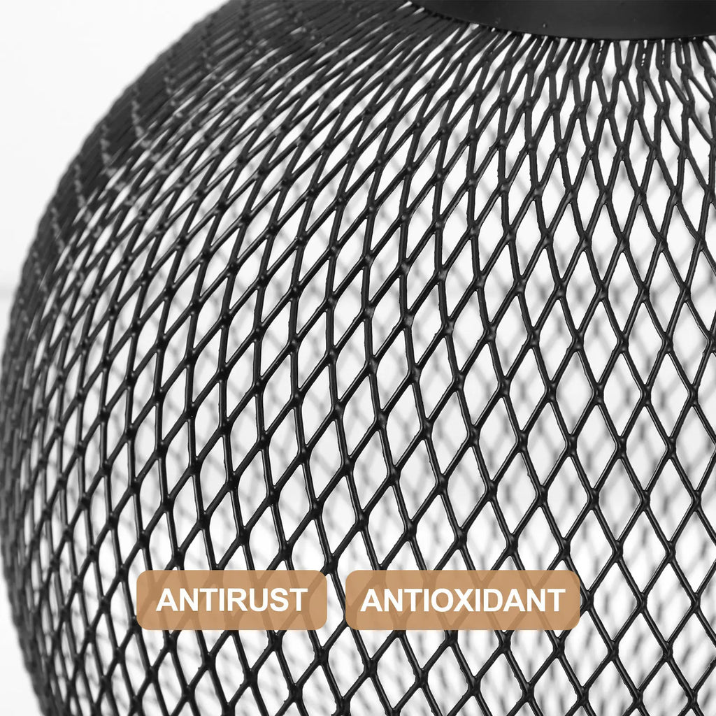 Globe Wire Lampshade Hollow Metal Pendant Light Cover – Black Pendant Lamp Shade Richie's