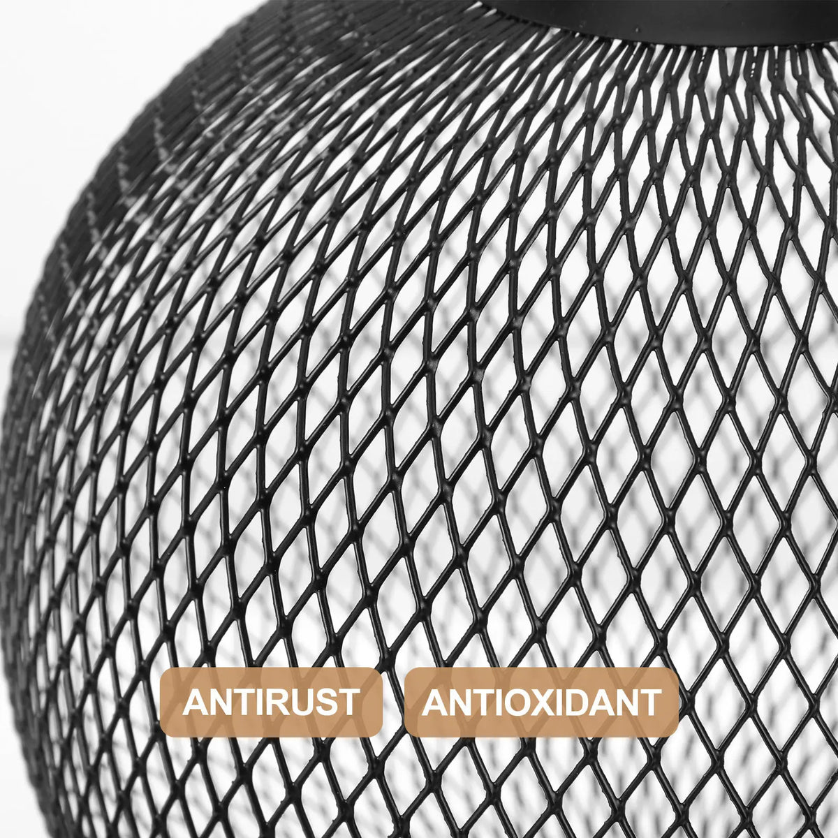Globe Wire Lampshade Hollow Metal Pendant Light Cover – Black Pendant Lamp Shade Richie's