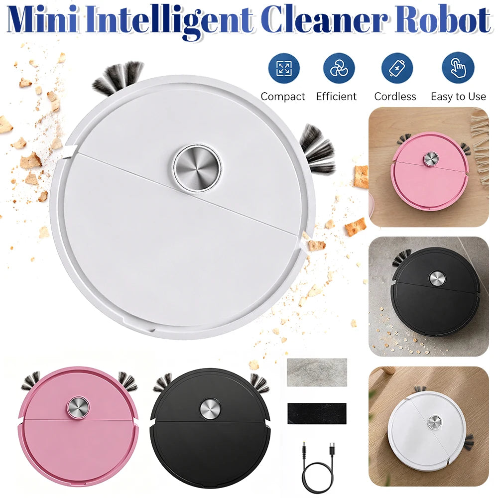 Mini 3-in-1 Robot Vacuum – Sweep, Mop & Suction for Car & Home Robot Vacuum Cleaner Richie's