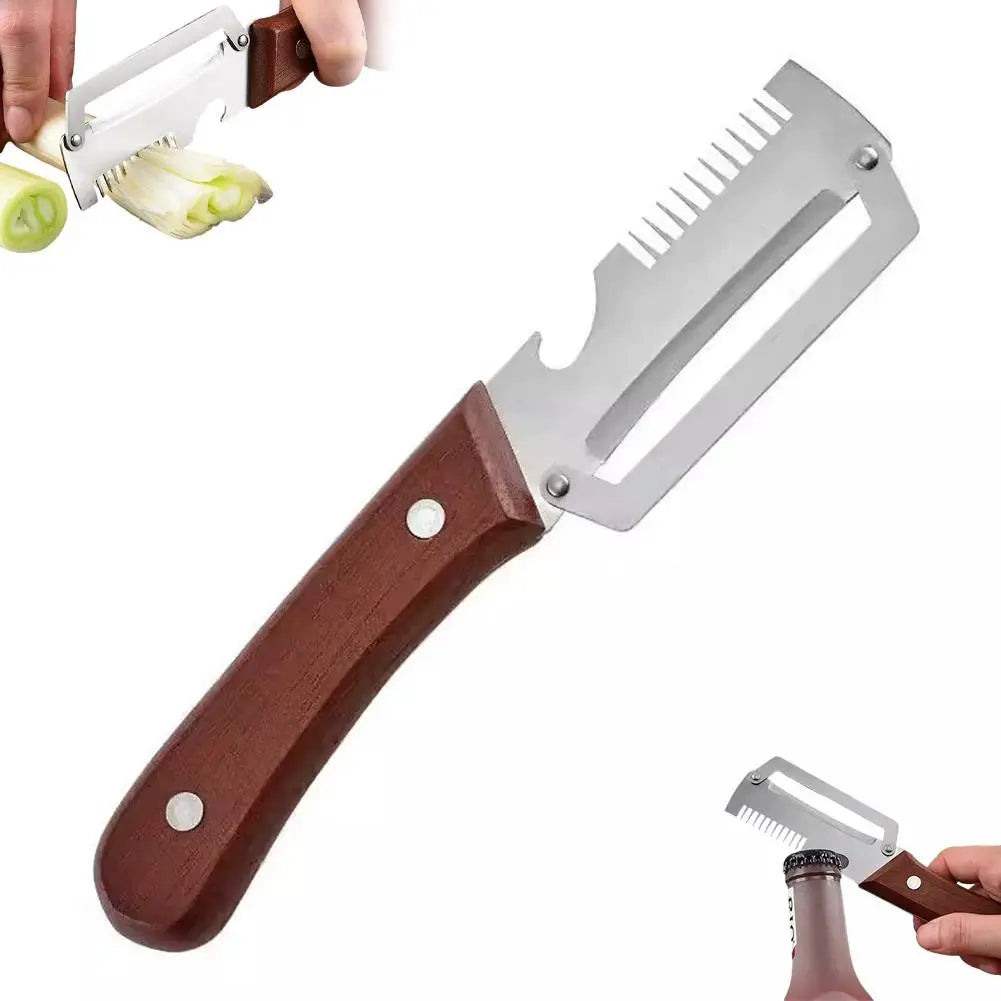 2-Pack Stainless Steel Fruit & Vegetable Peeler – Wooden Handle Vegetable Peeler Set Richie's Coffee