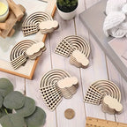 10pcs Wooden Rainbow & Cloud DIY Craft Hangings | Unfinished Wood Craft Hangings Richie's