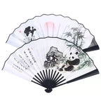 Double-Sided Silk Bamboo Folding Fan – Chinese Hanfu Style Decorative Folding Fan Richie's