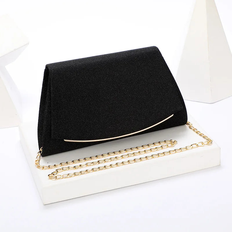 Women's Evening Clutch Bag Chain Shoulder Purse | Party Evening Clutch Bag Richie's black