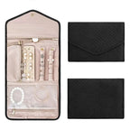Foldable Travel Jewelry Organizer Bag – Necklaces & Rings Jewelry Travel Organizer Richie's L-15.5x22cm black