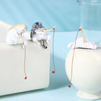 Miniature Fishing Cat Aquarium Ornament – Cartoon PVC Decor Aquarium Ornament Richie's