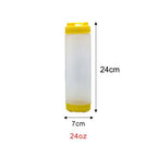 Double Head Squeeze Sauce Bottles 16oz 20oz 24oz – Food Grade PP Condiment Squeeze Bottle Richie's yellow-24oz